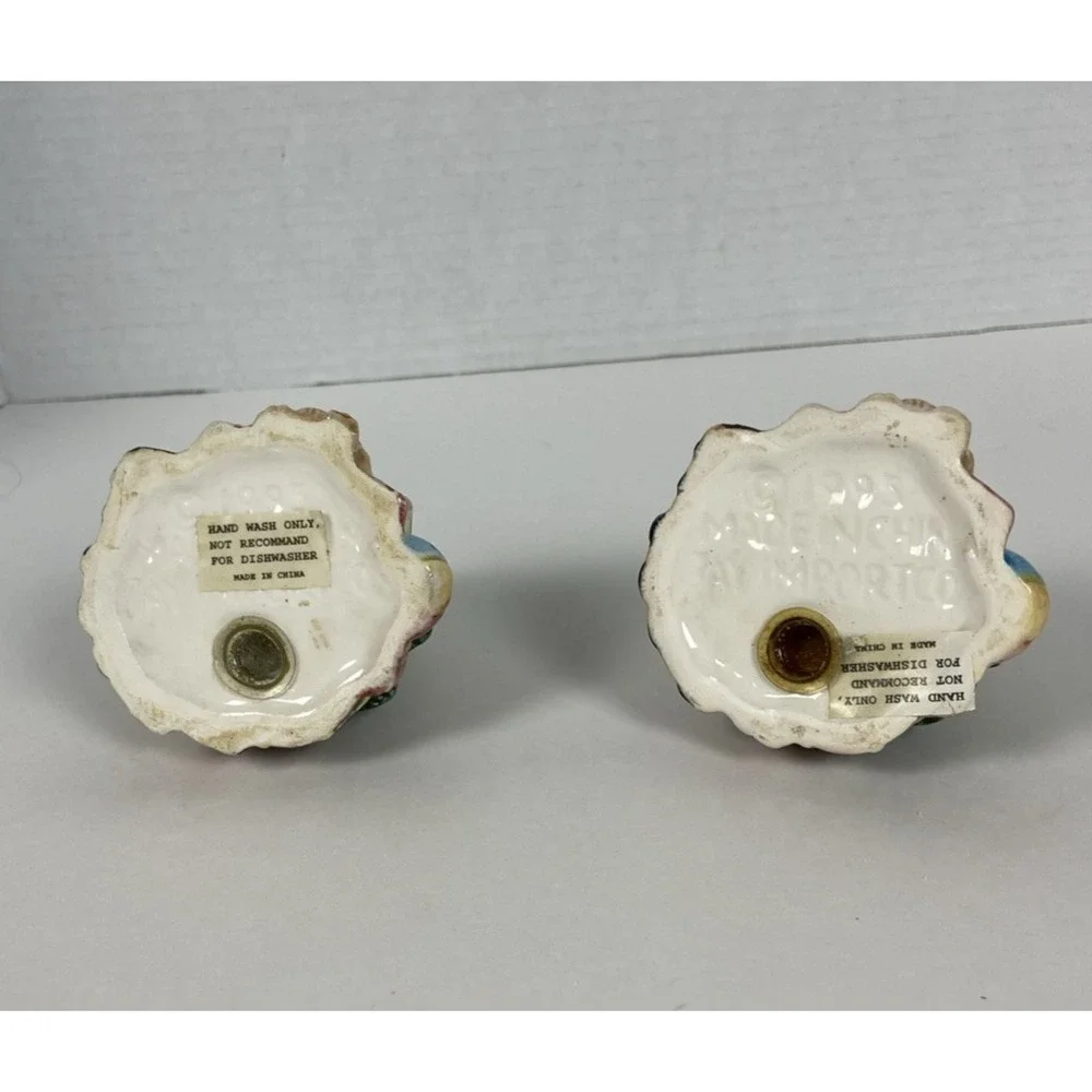Vtg Earthenware Christmas Tree Salt & Pepper Shaker w/Original Box Kitchen Decor